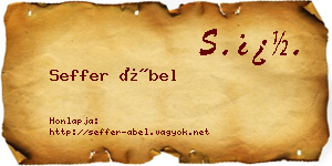 Seffer Ábel névjegykártya